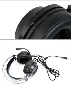 Gaming Headset with Microphone USB Wired 7.1 Surround Sound Game Headphone