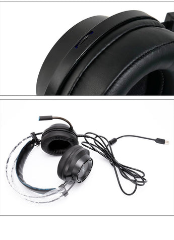 Gaming Headset with Microphone USB Wired 7.1 Surround Sound Game Headphone